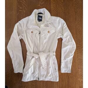 The North Face HyVent Belted Rain Jacket – Women’s XS – Ivory White – Waterproof